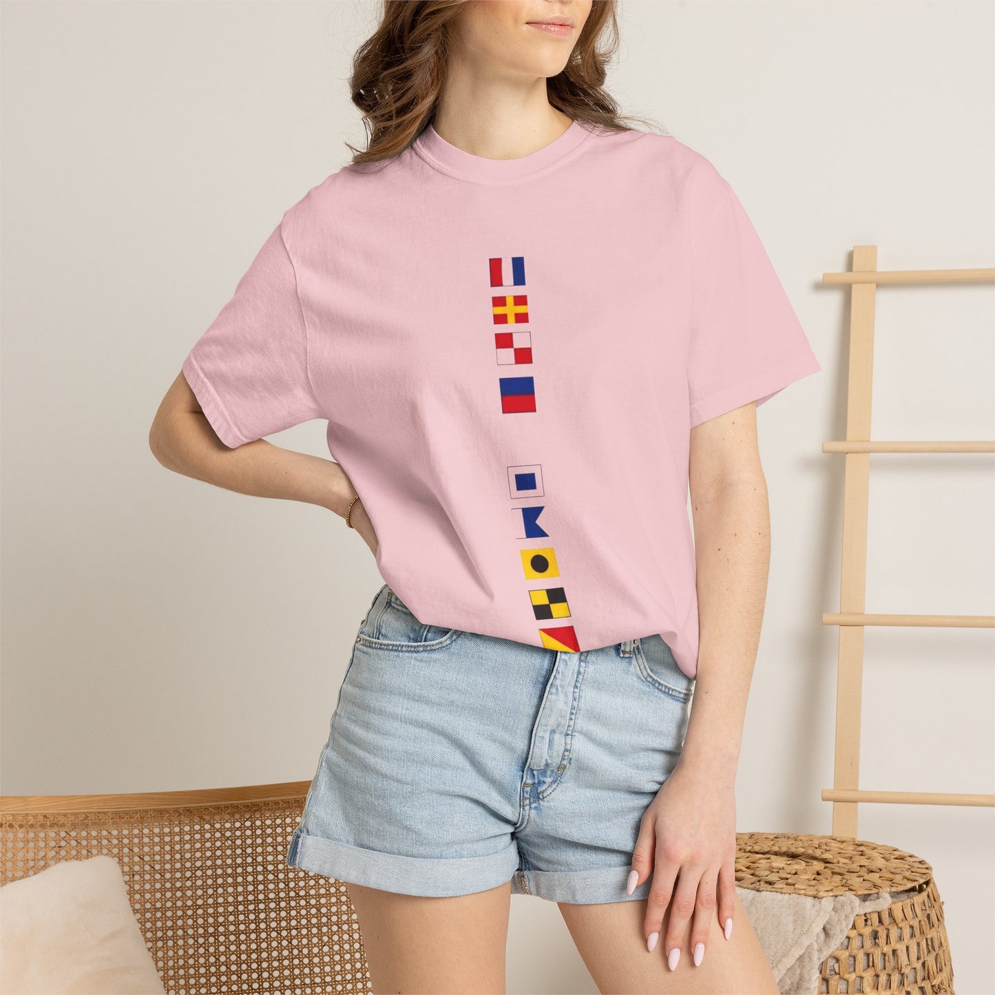 Nautical Signal Flag T-Shirt | Maritime Alphabet Graphic Tee | International Code Flags Shirt | Sailing Yacht Gift | Selected Crew Apparel