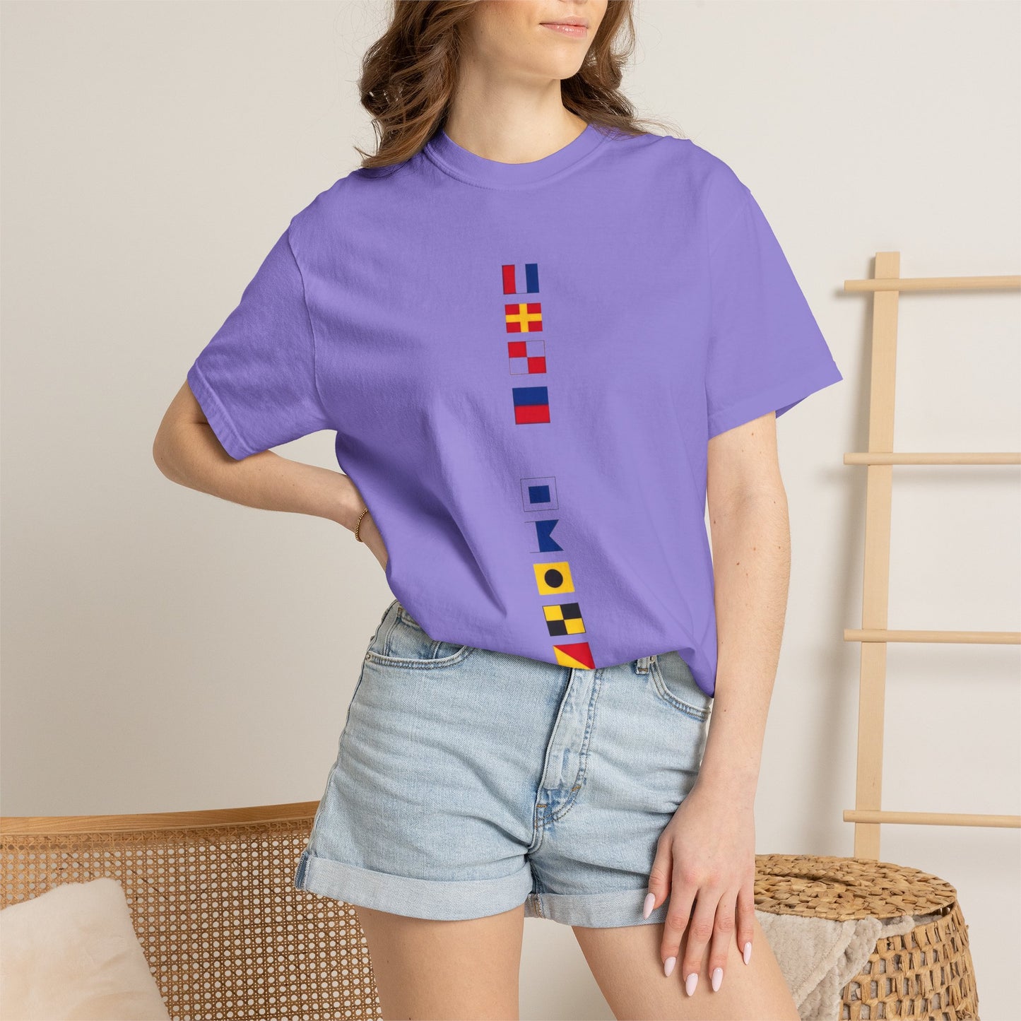 Nautical Signal Flag T-Shirt | Maritime Alphabet Graphic Tee | International Code Flags Shirt | Sailing Yacht Gift | Selected Crew Apparel