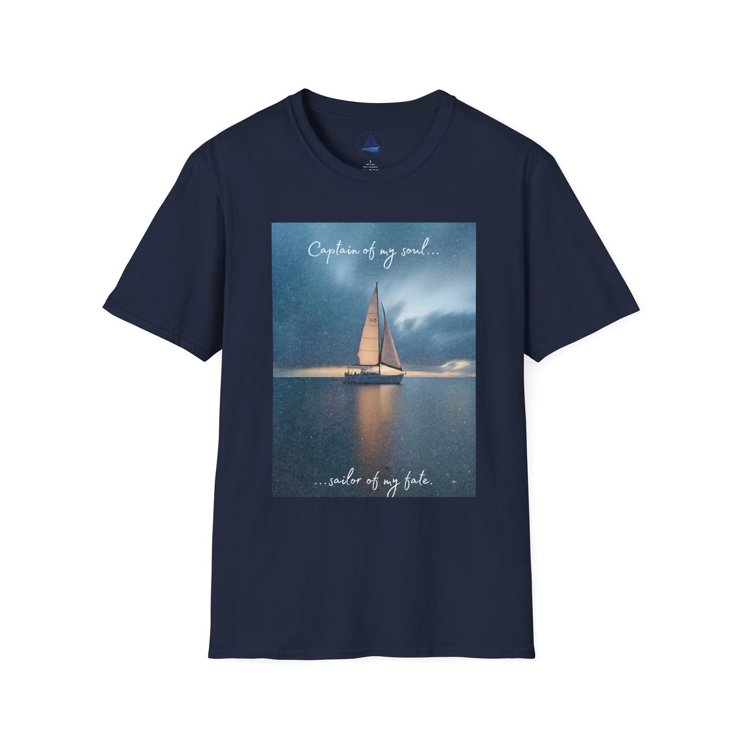 Sailboat Sunset T-Shirt – “Captains of my soul…sailor of my fate” Nautical Graphic Tee