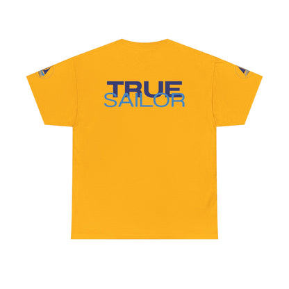 True Sailor Sunset T-Shirt "The Witness of Light" — Sailboat Sunset Graphic Tee with "True Sailor" Back