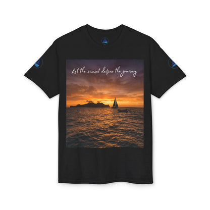 Sailing Sunset T-Shirt | Vintage Yacht Graphic Tee | Nautical Horizon Sailor Gift | Ocean Navigator Apparel | True Sailor Selected Crew