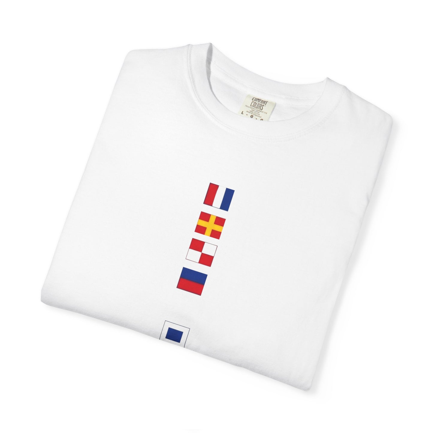 Nautical Signal Flag T-Shirt | Maritime Alphabet Graphic Tee | International Code Flags Shirt | Sailing Yacht Gift | Selected Crew Apparel
