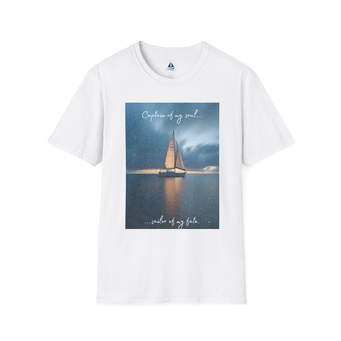 Sailboat Sunset T-Shirt – “Captains of my soul…sailor of my fate” Nautical Graphic Tee