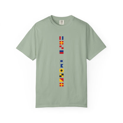 Nautical Signal Flag T-Shirt | Maritime Alphabet Graphic Tee | International Code Flags Shirt | Sailing Yacht Gift | Selected Crew Apparel