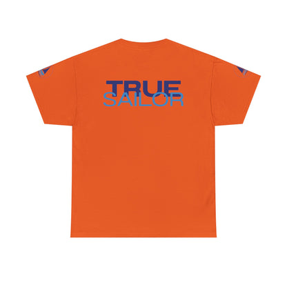True Sailor Sunset T-Shirt "The Witness of Light" — Sailboat Sunset Graphic Tee with "True Sailor" Back