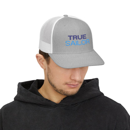 Nautical Snapback Trucker Cap - Sailboat Helm Mesh Hat - Sailing Gift for Men - Ocean Horizon Snapback - Premium Yacht Captain Boating Apparel