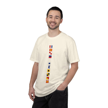 Nautical Signal Flag T-Shirt | Maritime Alphabet Graphic Tee | International Code Flags Shirt | Sailing Yacht Gift | Selected Crew Apparel
