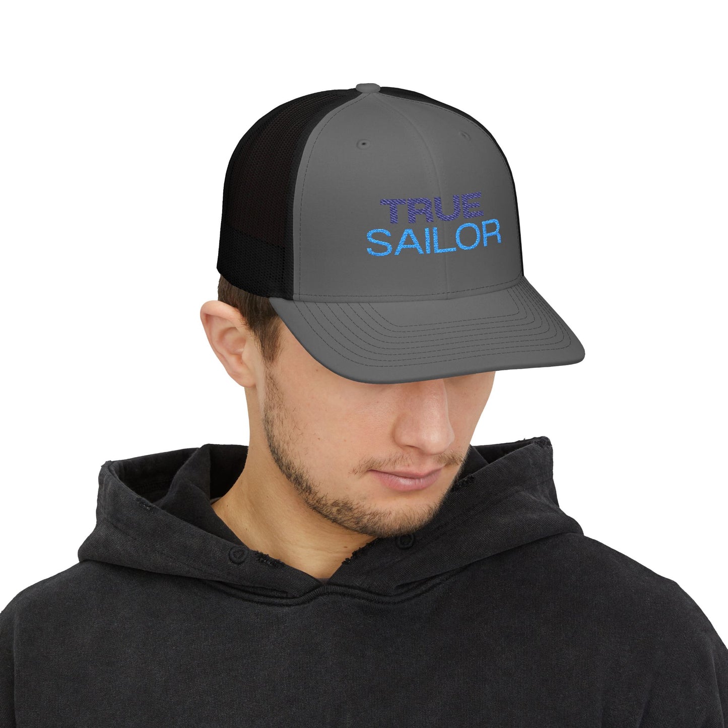 Nautical Snapback Trucker Cap - Sailboat Helm Mesh Hat - Sailing Gift for Men - Ocean Horizon Snapback - Premium Yacht Captain Boating Apparel